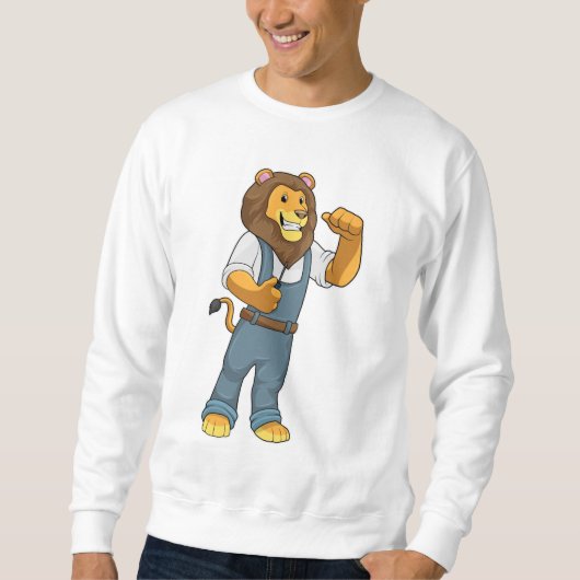 Lion als Handyman Schraubenzieher Sweatshirt (Vorderseite)