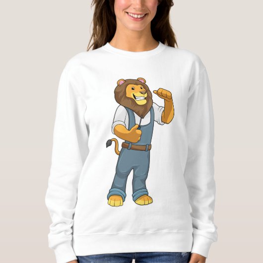 Lion als Handyman Schraubenzieher Sweatshirt (Vorderseite)