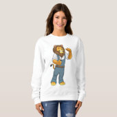 Lion als Handyman Schraubenzieher Sweatshirt (Vorne ganz)