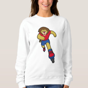 Lion als Skater mit Inline-Skaten Sweatshirt