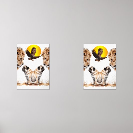 lion and dog bilderwand sets (Vorderseite)