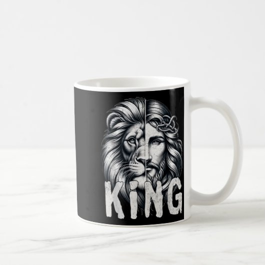 Lion And Jesus King Christian Faith Design Kaffeetasse (Rechts)
