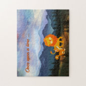 Lion and Kitty Fantasy Fairy Tale Puzzle (Vertikal)