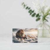 Lion and Lamb Business Card Visitenkarte (Stehend Vorderseite)