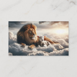 Lion and Lamb Business Card Visitenkarte