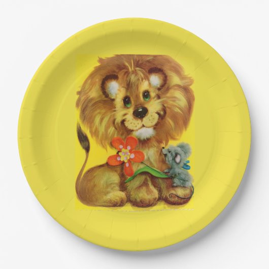 Lion and Mouse Pappteller (Vorderseite)