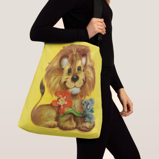 Lion and Mouse Tragetaschen Mit Langen Trägern (Von Nahem)