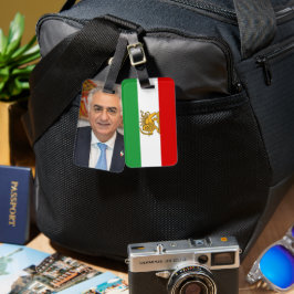Lion and Sun Flag Reza Pahlavi Travel Luggage Tag Gepäckanhänger