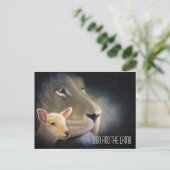 Lion and the Lamb Postkarte (Stehend Vorderseite)