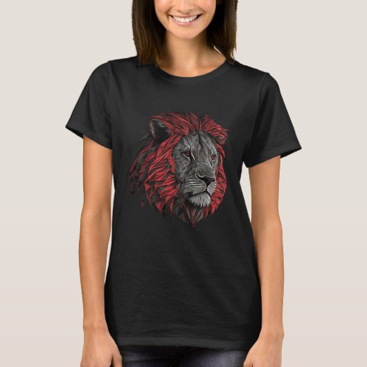 Lion animal animal print lion T-Shirt (Vorderseite)