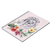 Lion Animal Blume Notizblock (Linke Seite)
