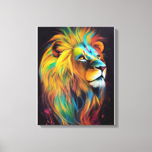 Lion Animal Discovery Adventure Nature Planet Leinwanddruck