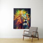 Lion Animal Discovery Adventure Nature Planet Wandteppich (Beispiel)