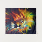 Lion Animal Discovery Adventure Nature Planet Wandteppich (Vorderseite (Horizontal))