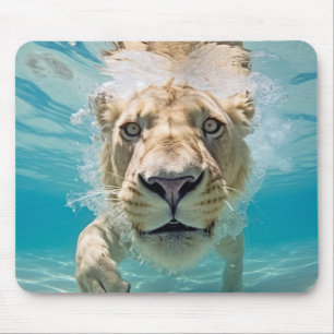 Lion Animal Fun Nature Wasserspielen Mousepad