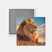 Lion Animal Nature Majestic Wilderness Magnet (Vorderseite/Rückseite)
