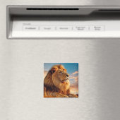 Lion Animal Nature Majestic Wilderness Magnet (In Situ (Geschirrspüler))