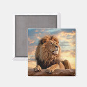 Lion Animal Nature Majestic Wilderness Magnet (Vorderseite/Rückseite)