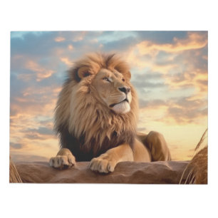 Lion Animal Nature Majestic Wilderness Notizblock