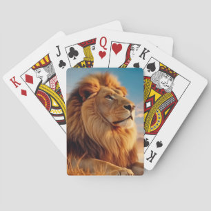 Lion Animal Nature Majestic Wilderness Spielkarten