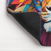Lion Animal Portrait Farbige Malerei Mousepad (Ecke)