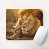 Lion Animal Wild Beauty Freedom Wilderness Print Mousepad (Mit Mouse)
