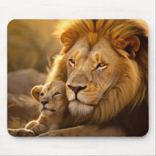 Lion Animal Wild Beauty Freedom Wilderness Print Mousepad