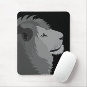 Lion Animal Wildlife Big Cat Black and White Mousepad (Mit Mouse)