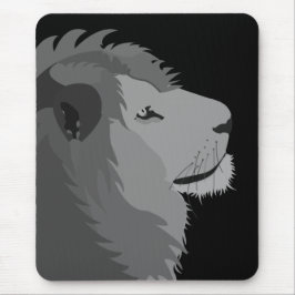 Lion Animal Wildlife Big Cat Black and White Mousepad