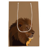 Lion Animal Wildlife Lion Mittlere Geschenktüte (Rückseite)