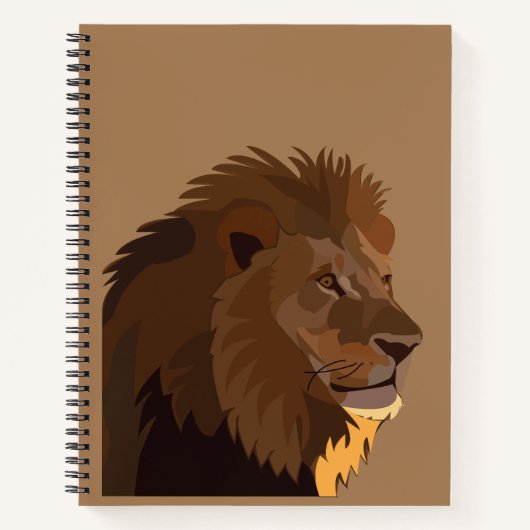 Lion Animal Wildlife Lion Notizblock (Vorderseite)