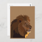 Lion Animal Wildlife Postkarte (Vorne/Hinten)