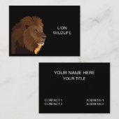 Lion Animal Wildlife Visitenkarte (Vorne/Hinten)