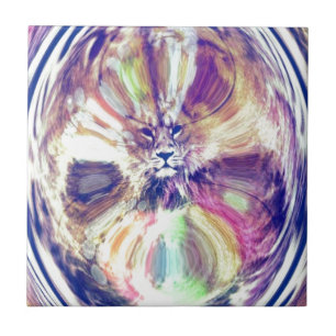 Lion Around Digital Art Fliese
