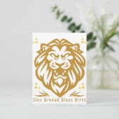 Lion Around Seit der Geburt : Funny Lazy Lion Desi Postkarte (Stehend Vorderseite)