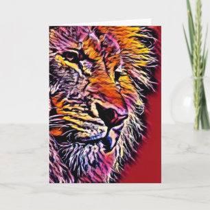 Lion Art Card Karte