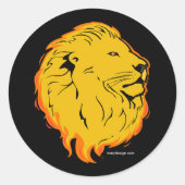 Lion Art Design Runder Aufkleber (Vorderseite)