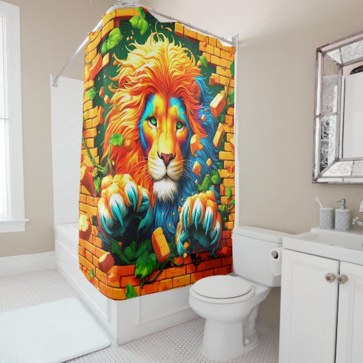 Lion Art Duschvorhang (Beispiel)