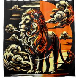 Lion Art Duschvorhang