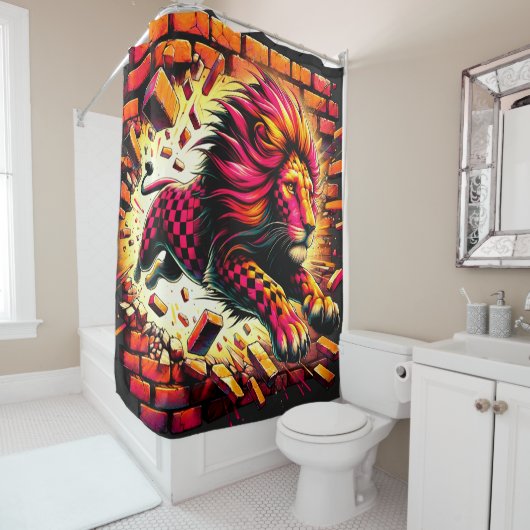 Lion Art Duschvorhang (Beispiel)