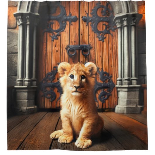 Lion Art Duschvorhang (Vorderseite)