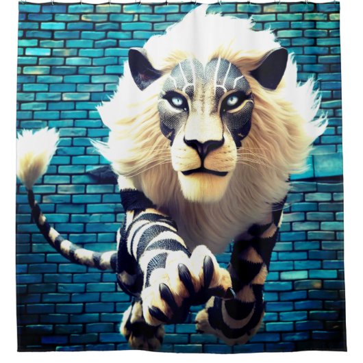 Lion Art Duschvorhang (Vorderseite)