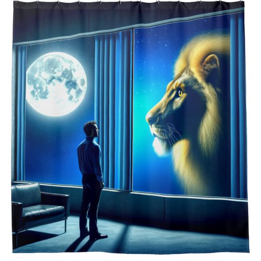 Lion Art Duschvorhang (Vorderseite)