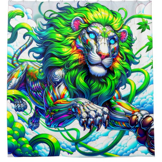 Lion Art Duschvorhang (Vorderseite)