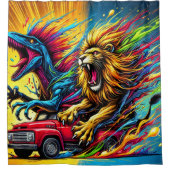 Lion Art Duschvorhang (Vorderseite)