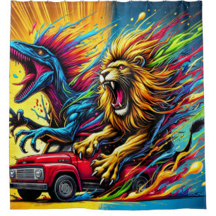 Lion Art Duschvorhang