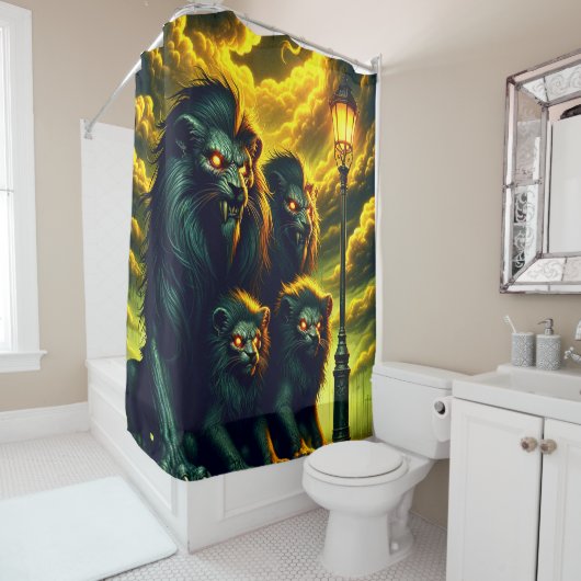 Lion Art Duschvorhang (Beispiel)