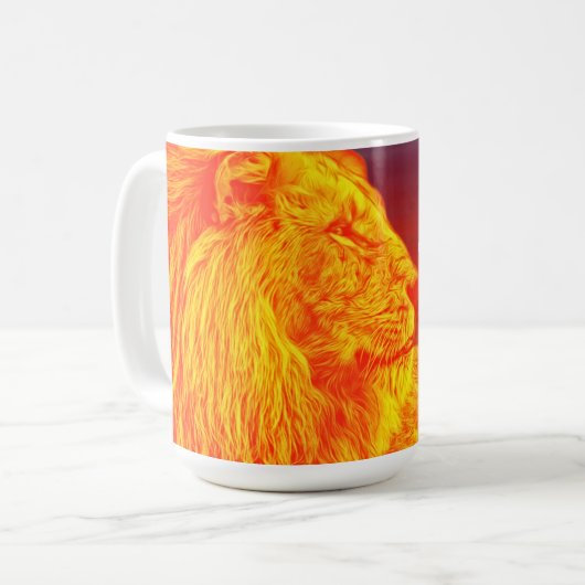 Lion Art Faith Courage Scripture Tasse Cup (Vorderseite Links)