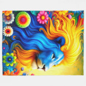 Lion Art Fleecedecke (Vorderseite (Horizontal))