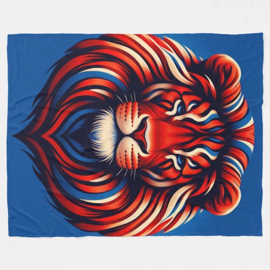 Lion Art Fleecedecke (Vorderseite (Horizontal))